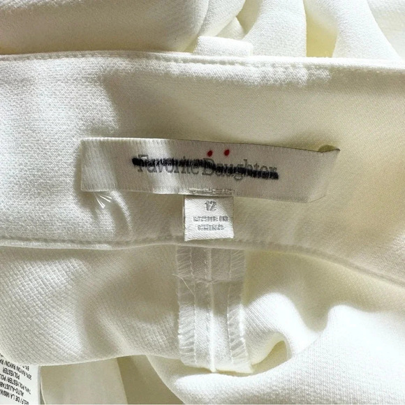 NWT Favorite Daughter Shortie Favorite Pant Wide Leg Trouser Ivory 12P Petite - Picture 10 of 15